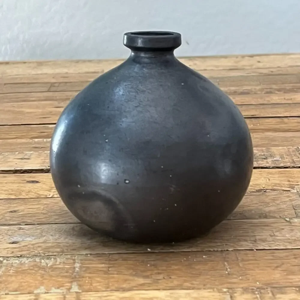 Studio Art Blackware Pottery Bud Vase 5.5